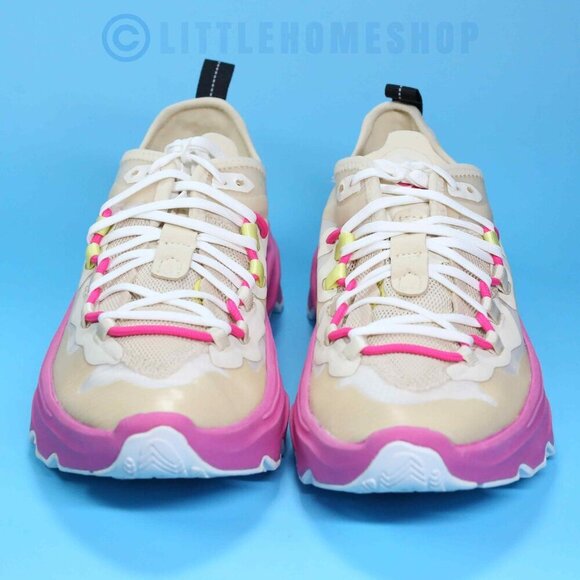 NEW! Sorel Kinetic Breakthru Tech Lace Sneakers in Pink, Yellow, Size 7.5 - Picture 5 of 9